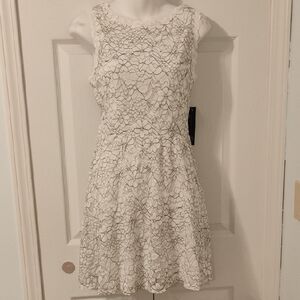 As U Wish Floral Lace Mini Dress - White